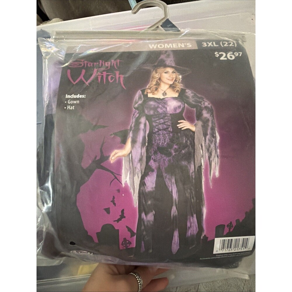 Starlight Witch Fun World Women’s Costume Plus Size 16W / 20W With Hat